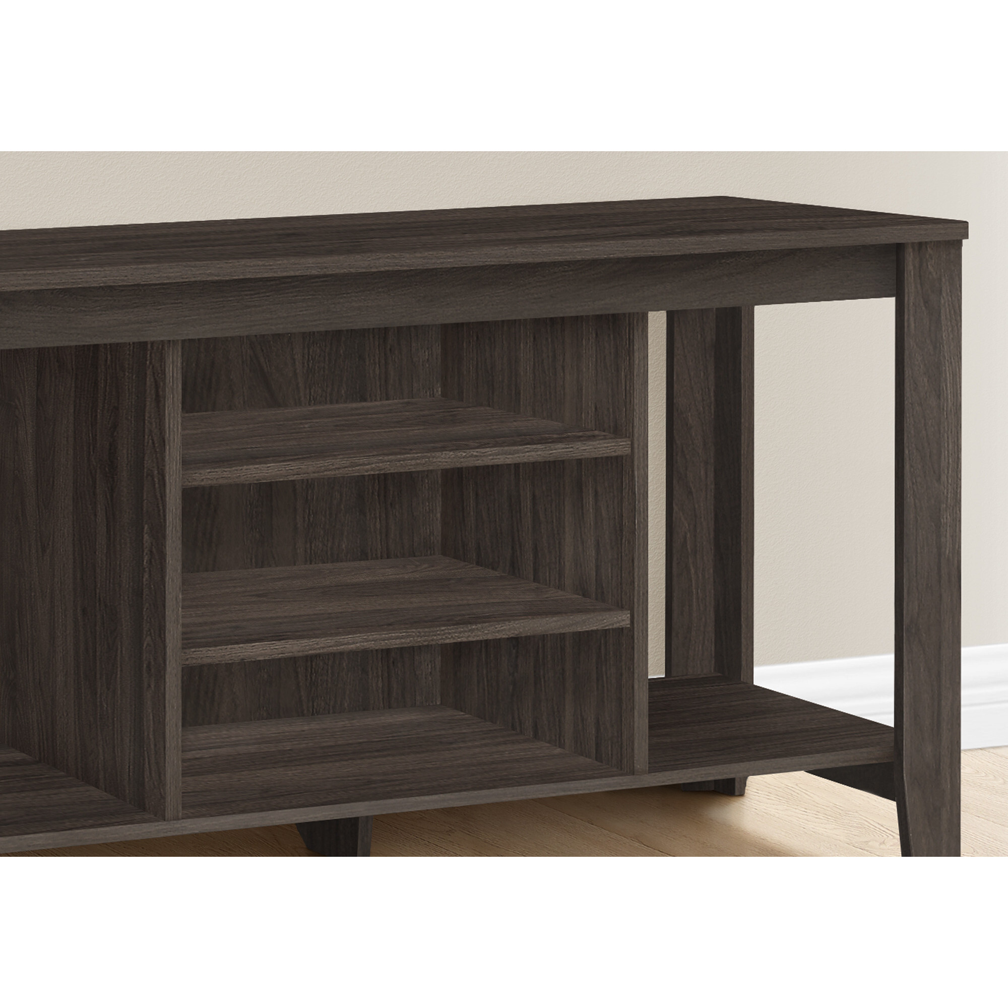 48"" Brown Open Shelving Tv Stand
