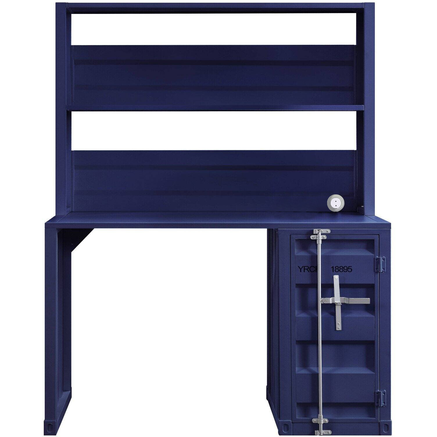47"" Blue Iron Writing Desk