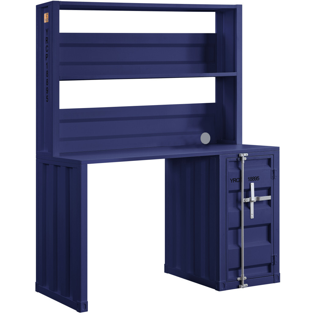 47"" Blue Iron Writing Desk