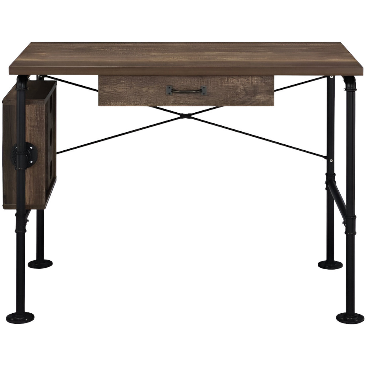 39"" Brown And Black Writing Desk