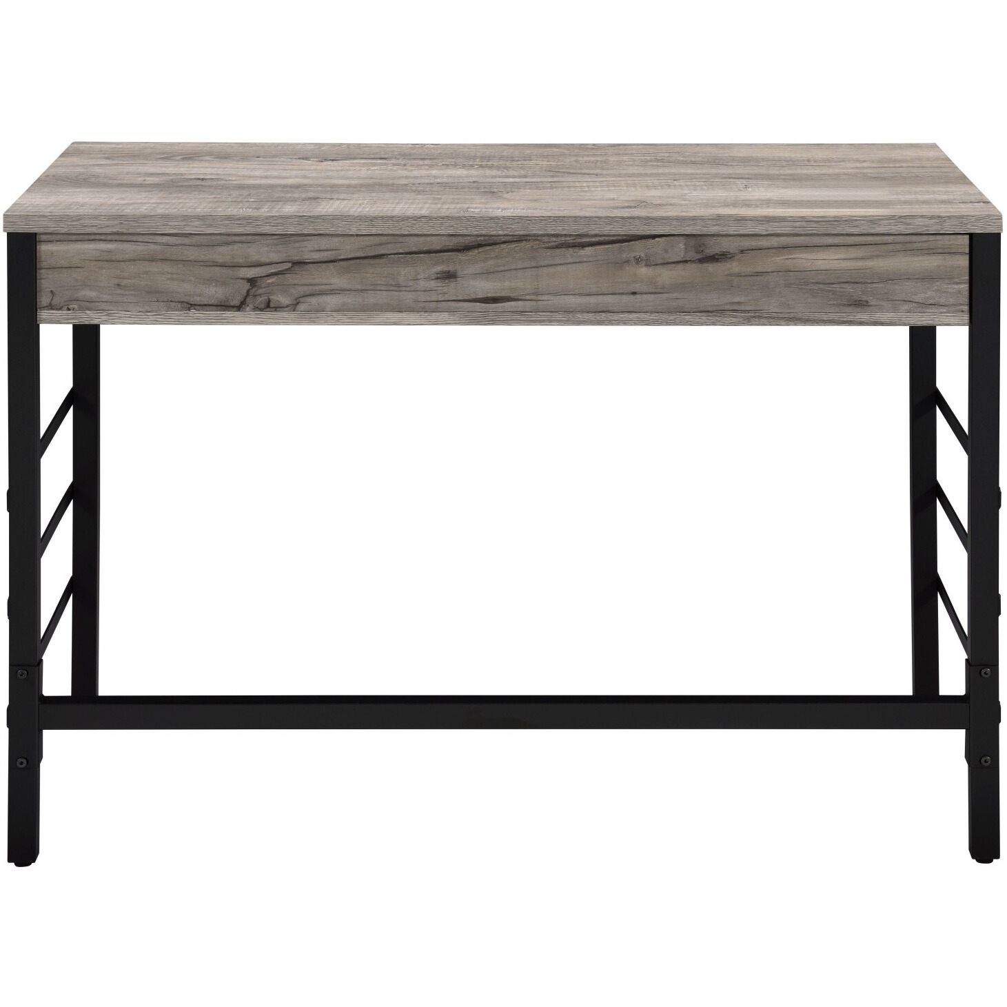 42"" Brown And Black Writing Desk With Two Drawers