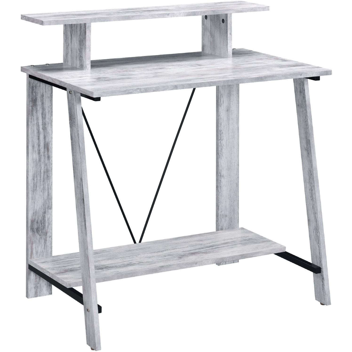 32"" Antiqued White Writing Desk