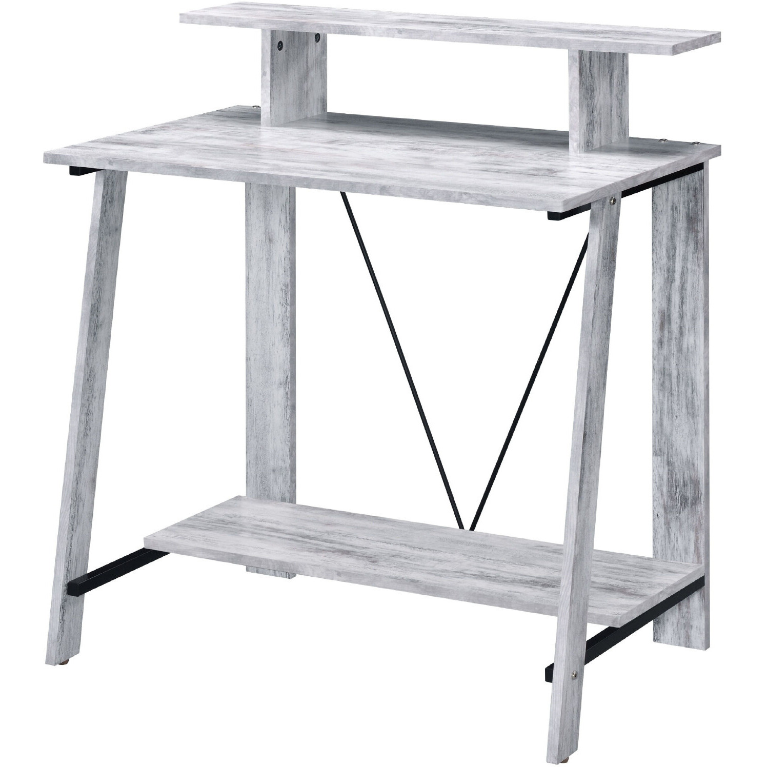 32"" Antiqued White Writing Desk