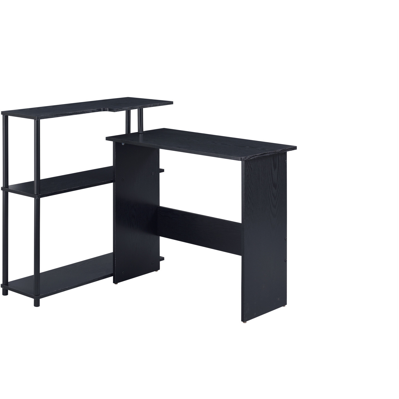 39"" Black L Shape Writing Desk