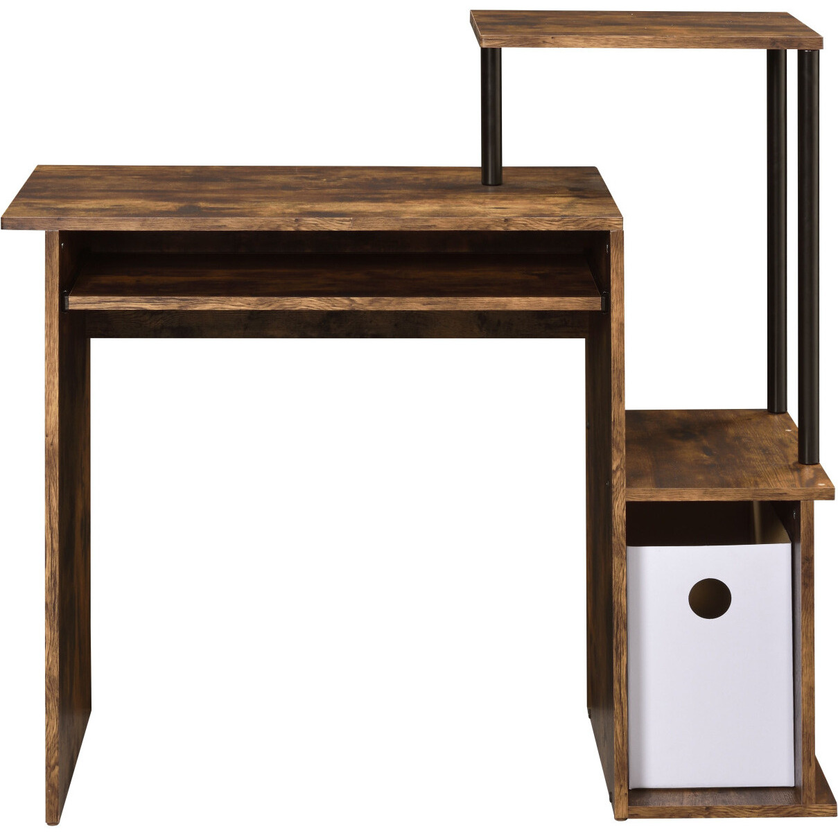 37"" Brown And Black Computer Desk