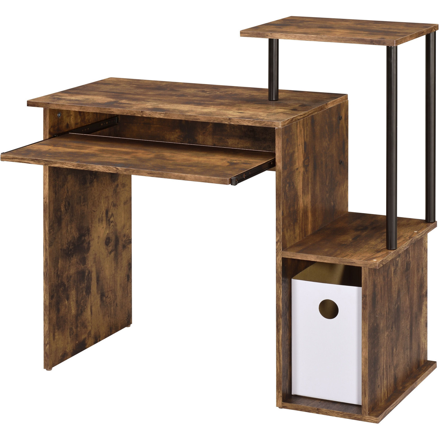 37"" Brown And Black Computer Desk