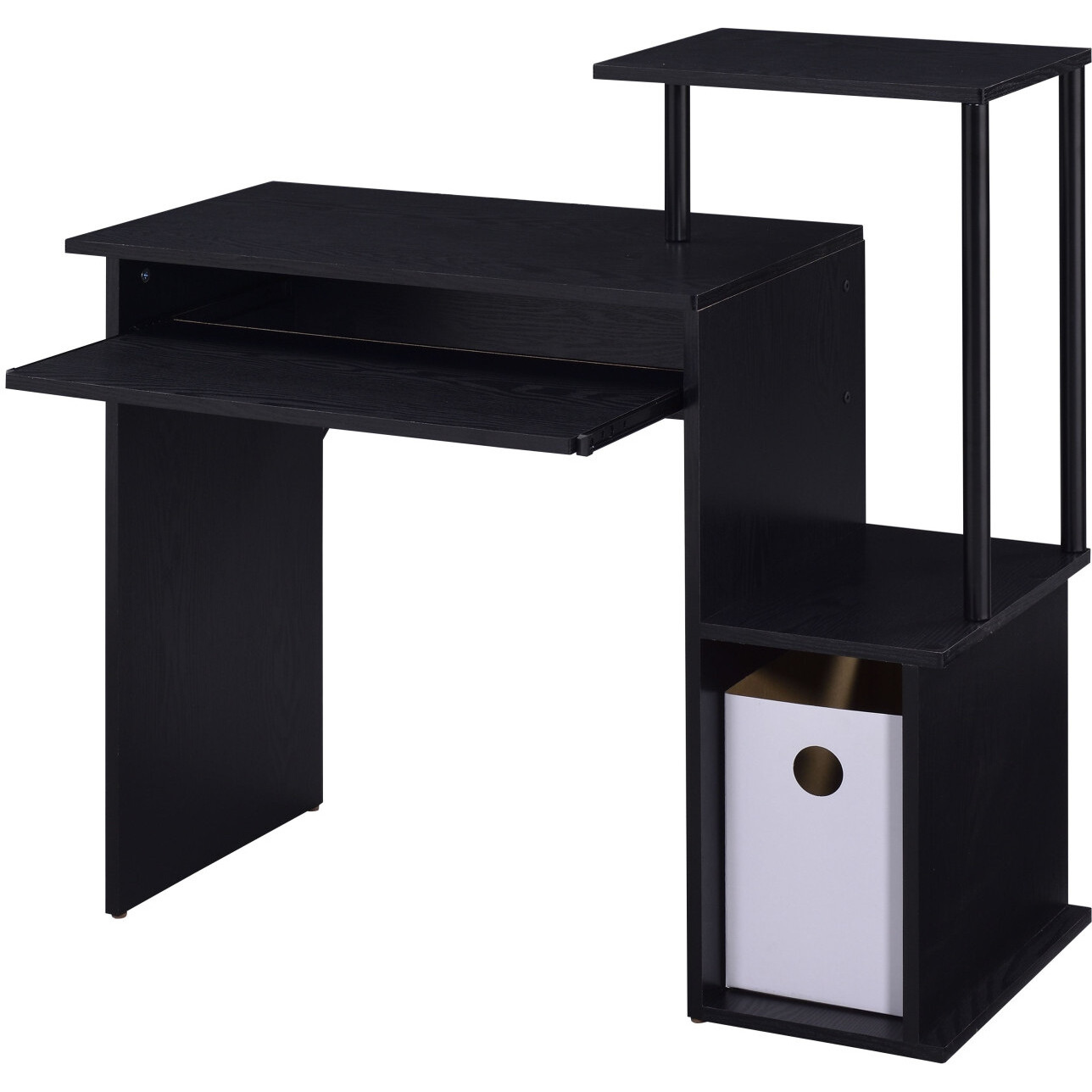 37"" Black Computer Desk