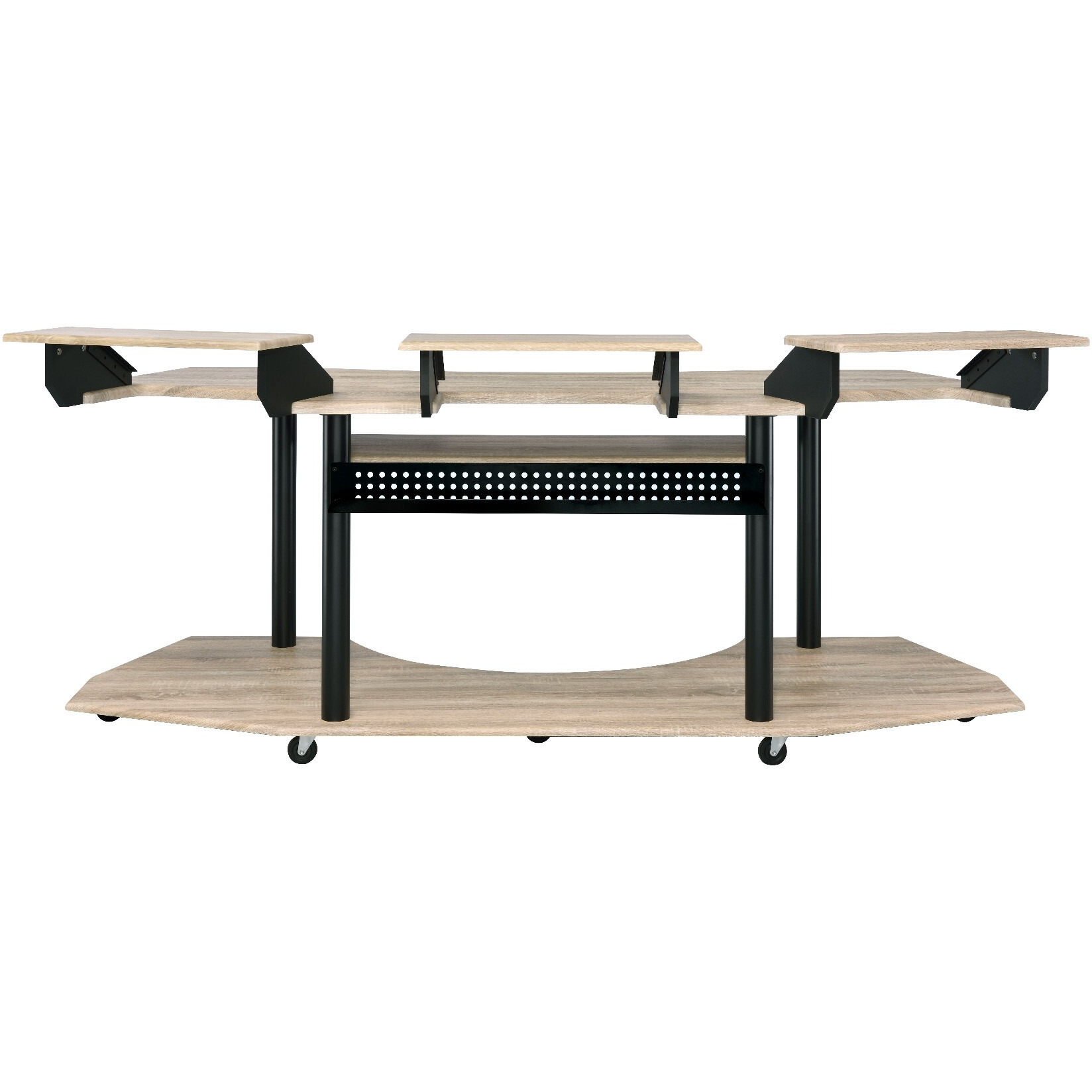 83"" Natural And Black Computer Desk