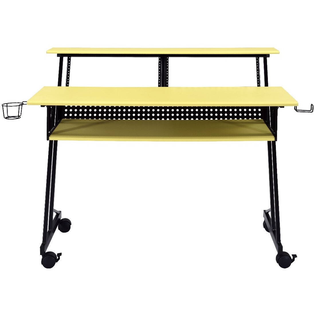 47"" Yellow And Black Computer Desk