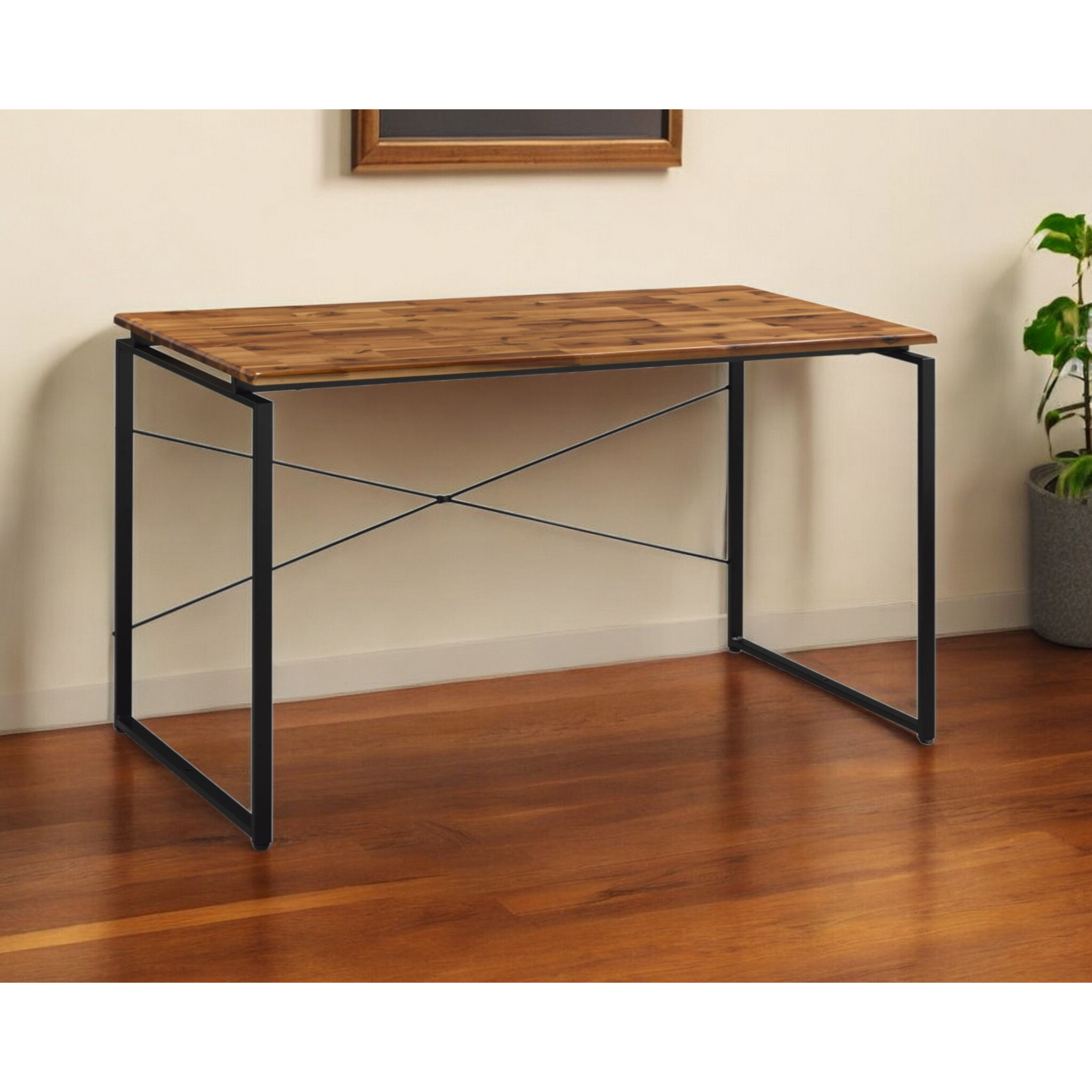 47"" Brown And Black Writing Desk
