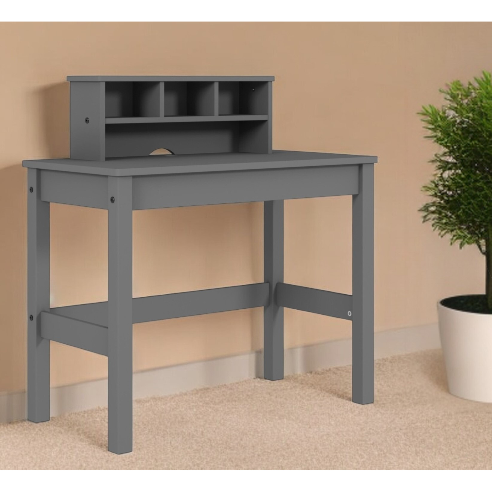 35"" Gray Writing Desk