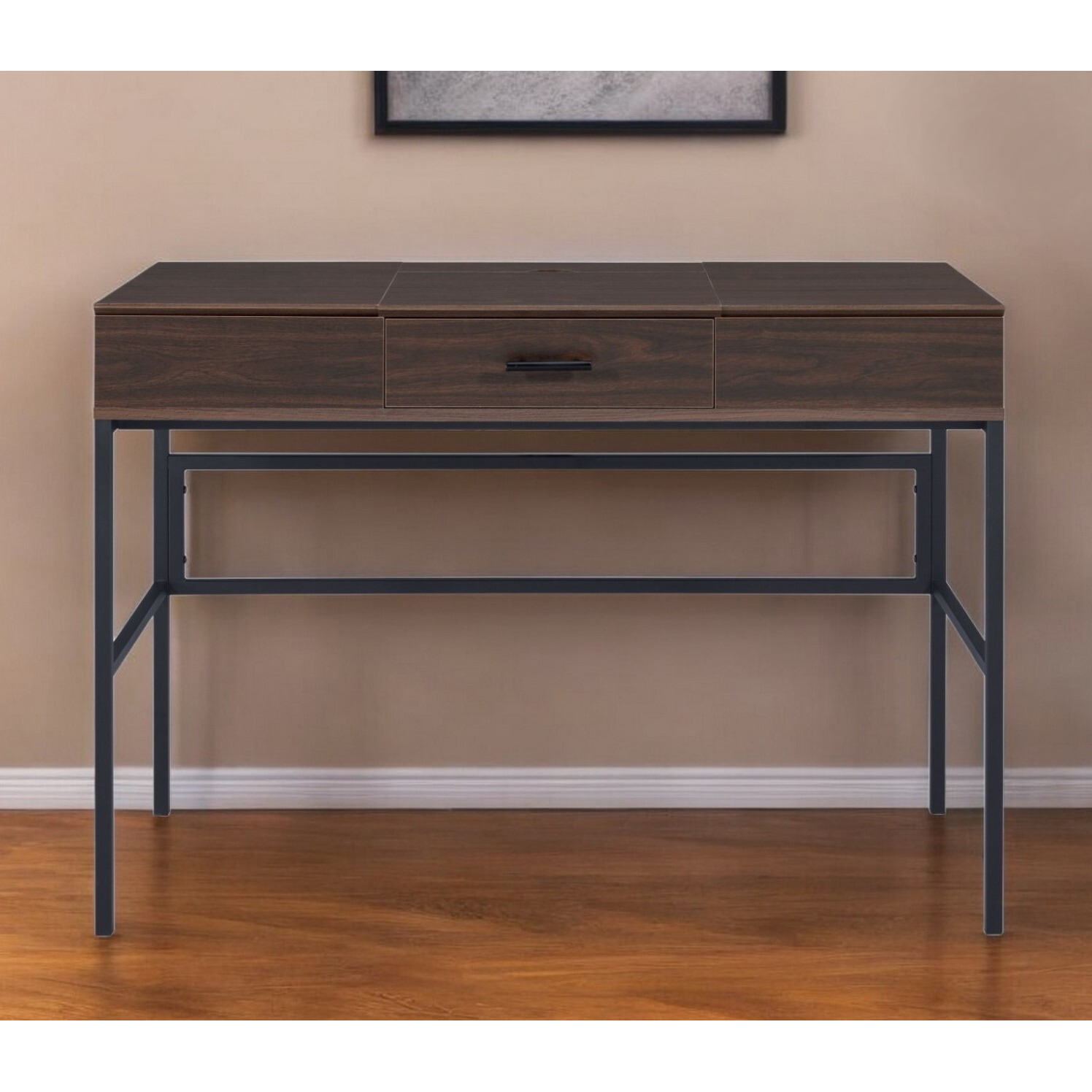 42"" Brown And Black Writing Desk