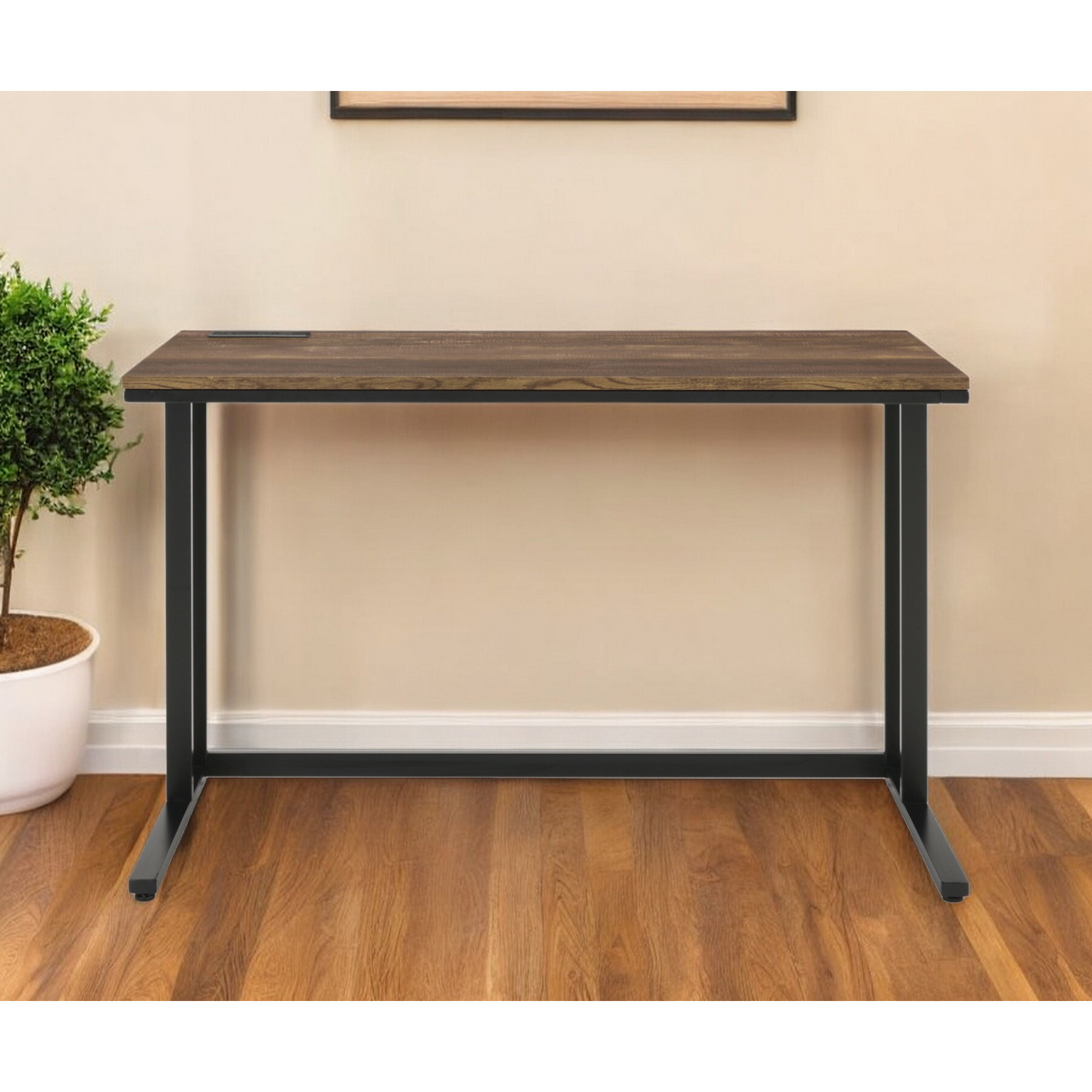 47"" Brown And Black Writing Desk