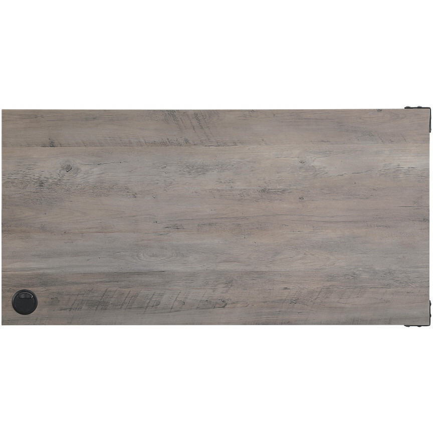 48"" Gray And Black L Shape Writing Desk