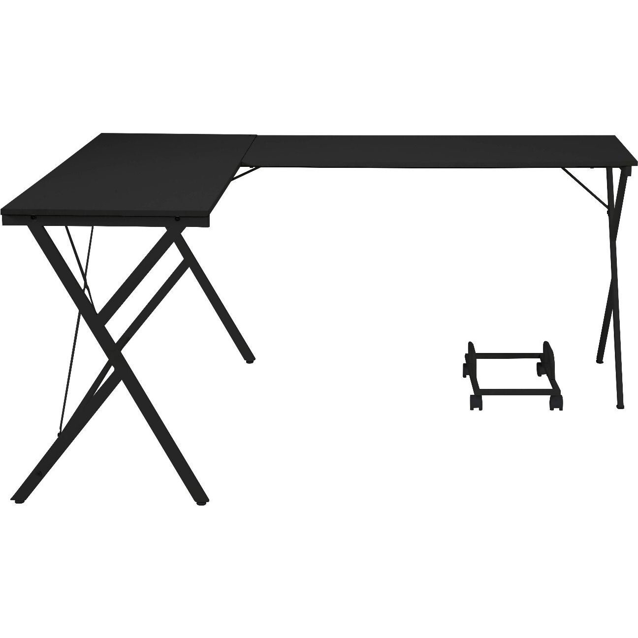 62"" Black L Shape Computer Desk