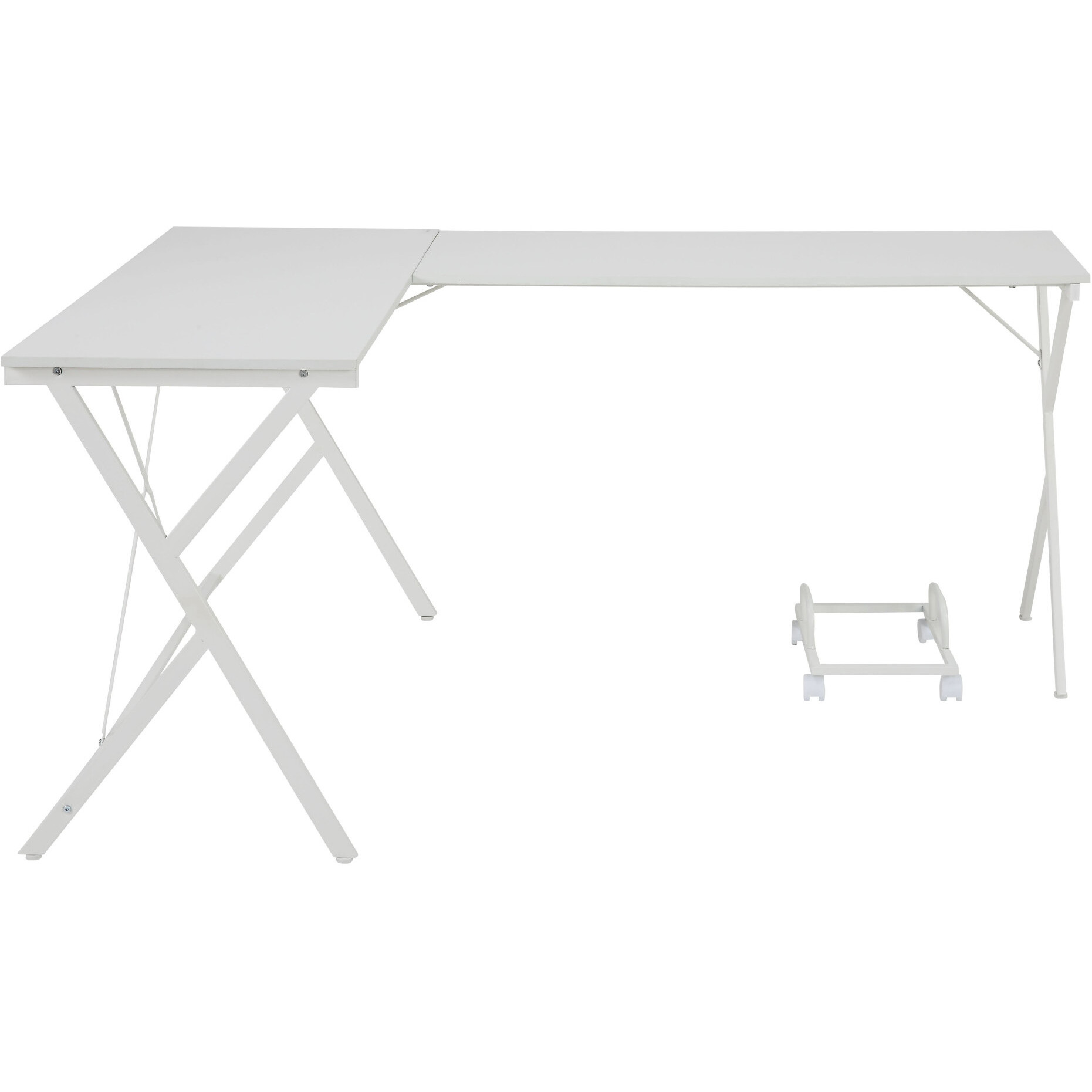 62"" White L Shape Computer Desk