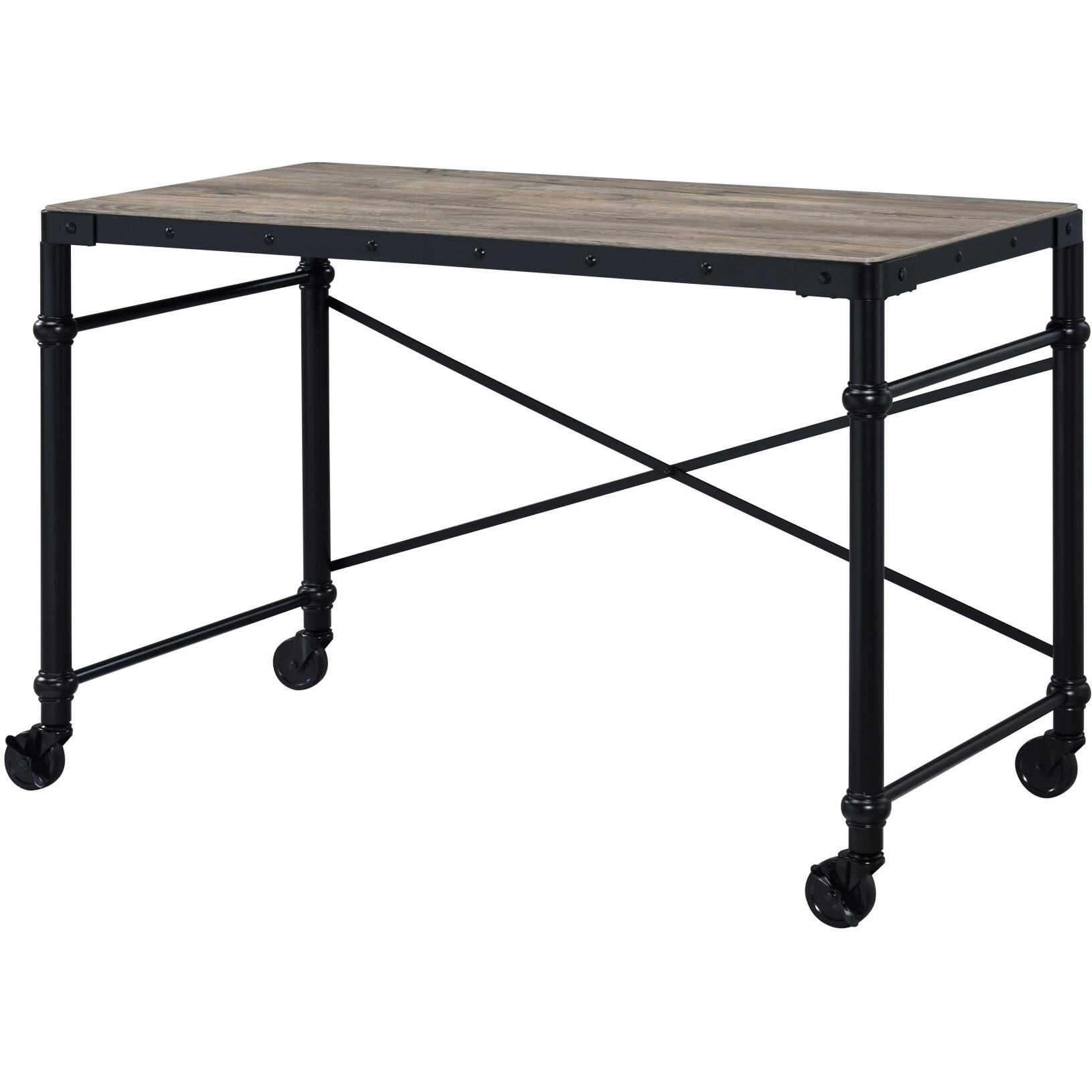 47"" Brown And Black Writing Desk
