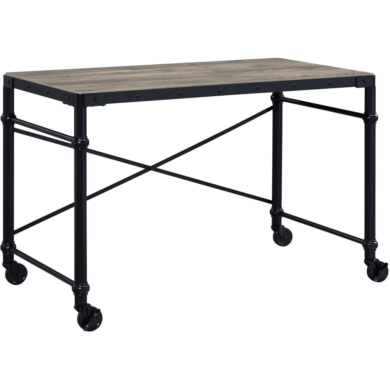 47"" Brown And Black Writing Desk