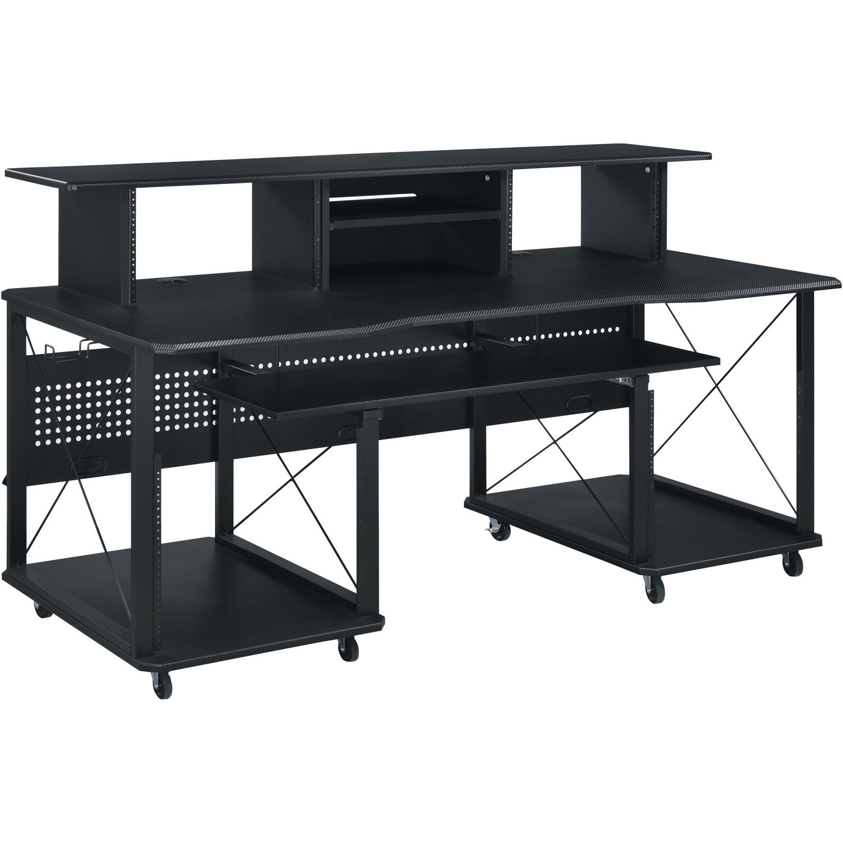 72"" Black Computer Desk
