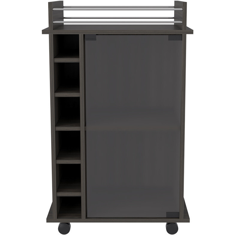 22"" Brown And Black Open Shelving Tv Stand