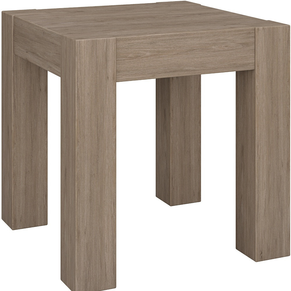 22"" Gray Wood Square End Table
