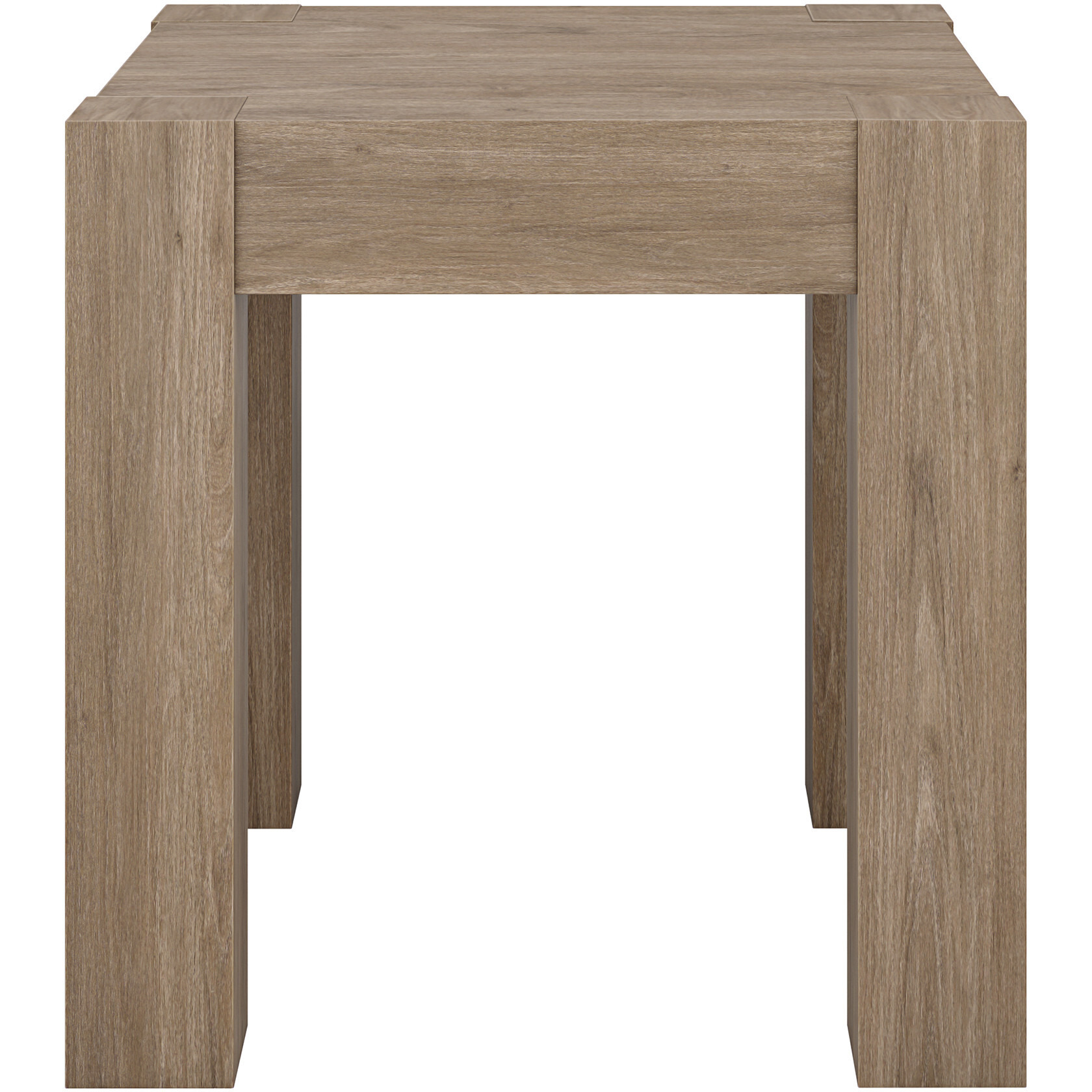 22"" Gray Wood Square End Table