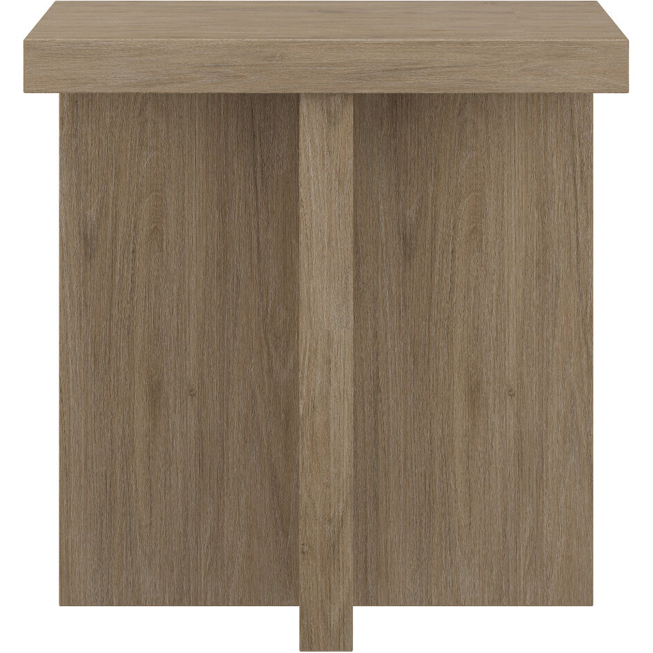 22"" Gray Wood Square End Table
