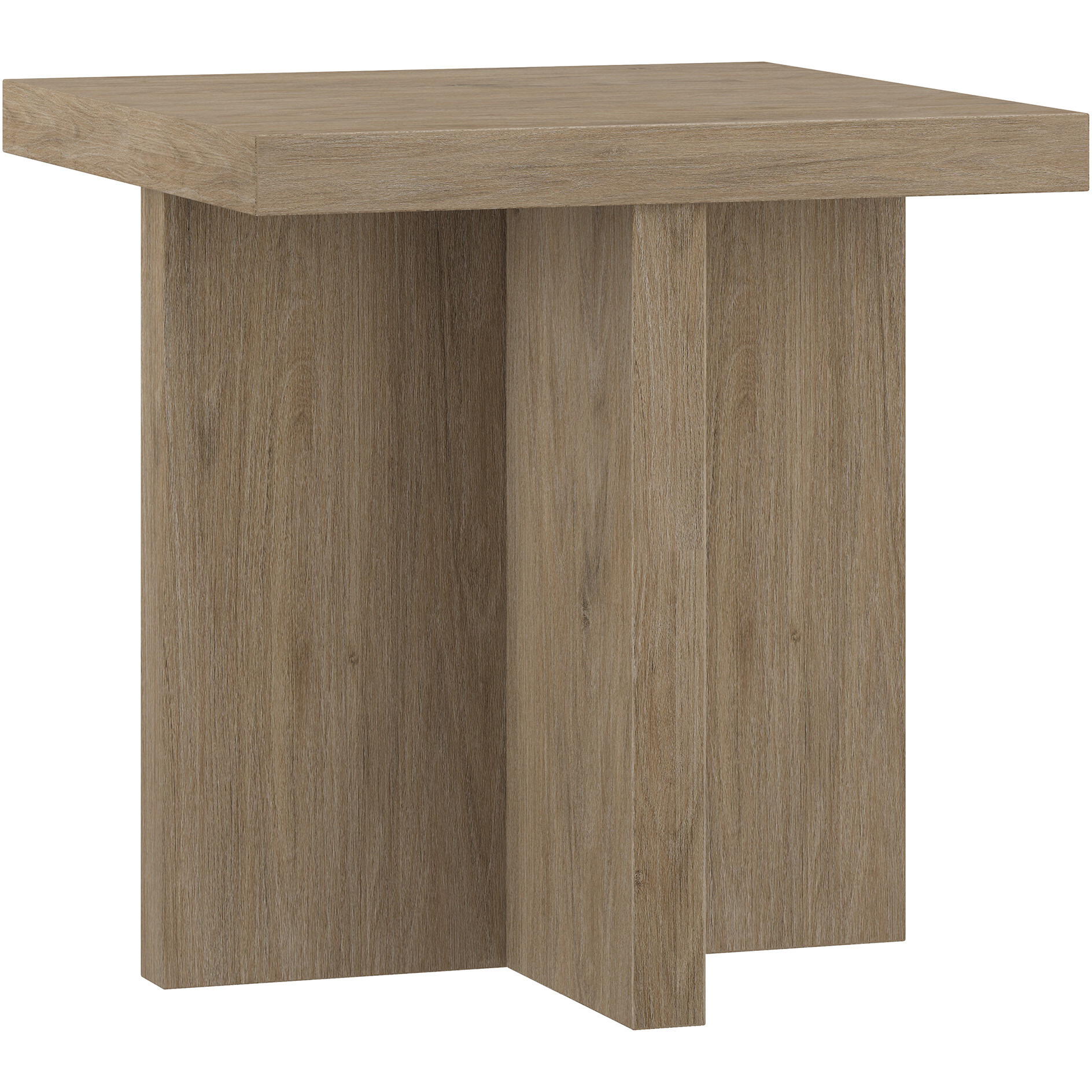 22"" Gray Wood Square End Table