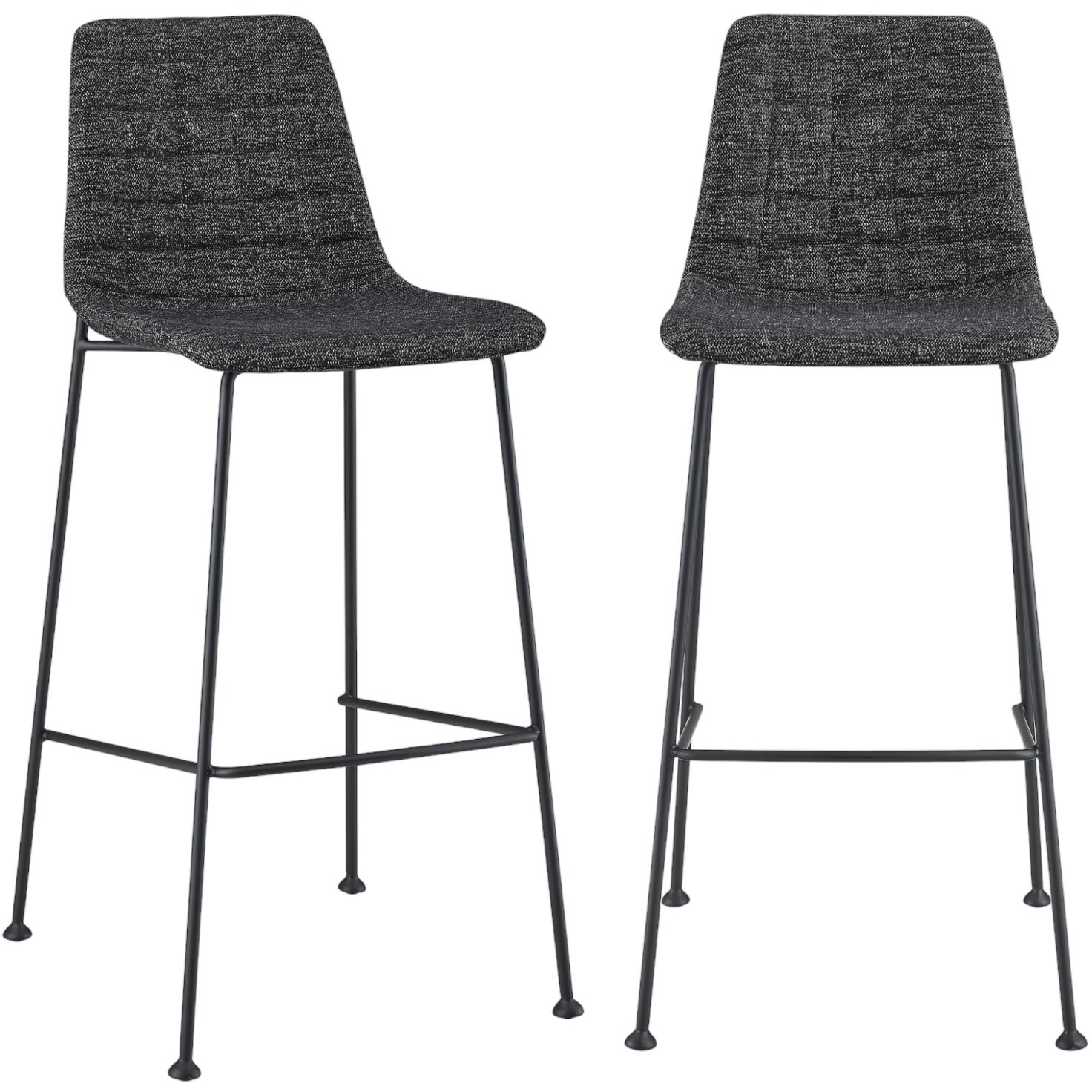 Set Of Two 30"" Steel Low Back Bar Height Bar Chairs