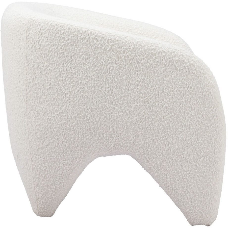 30"" White Sherpa Arm Chair