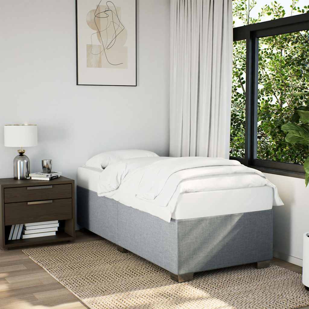 Vidaxl Bed Frame Without Mattress Light Graytwin Xl Fabric