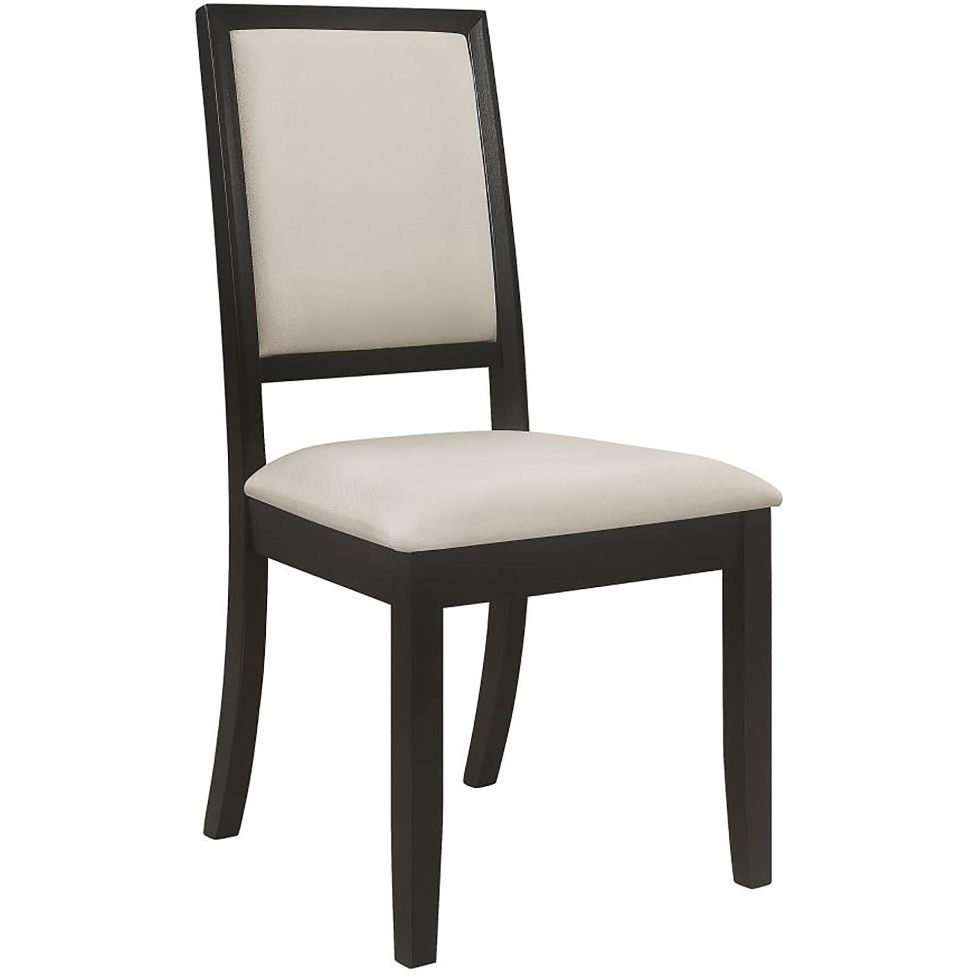 Cream And Black Upholstered Side Chairs (Set Of 2)