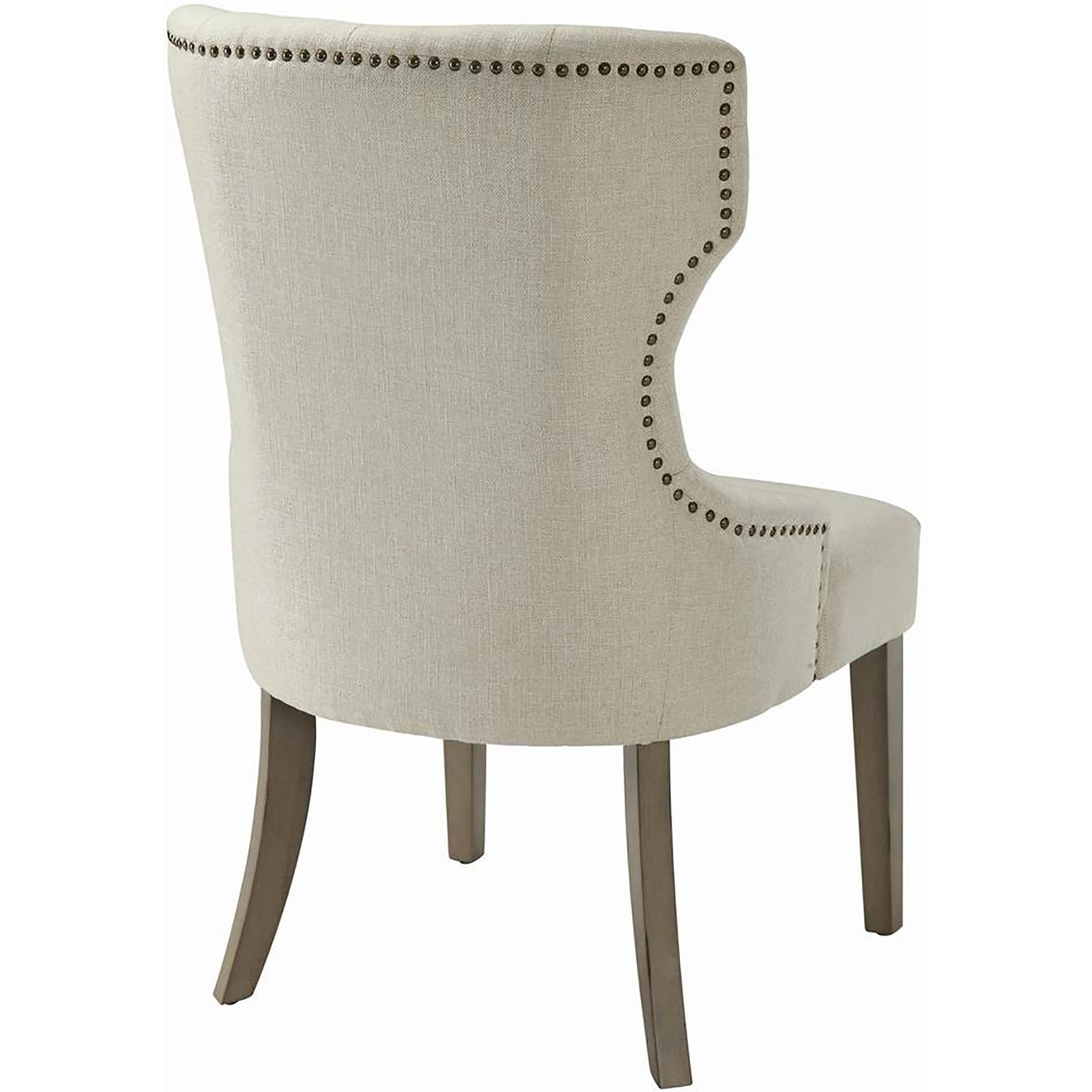 Beige And Rustic Smoke Tufted Dining Chair