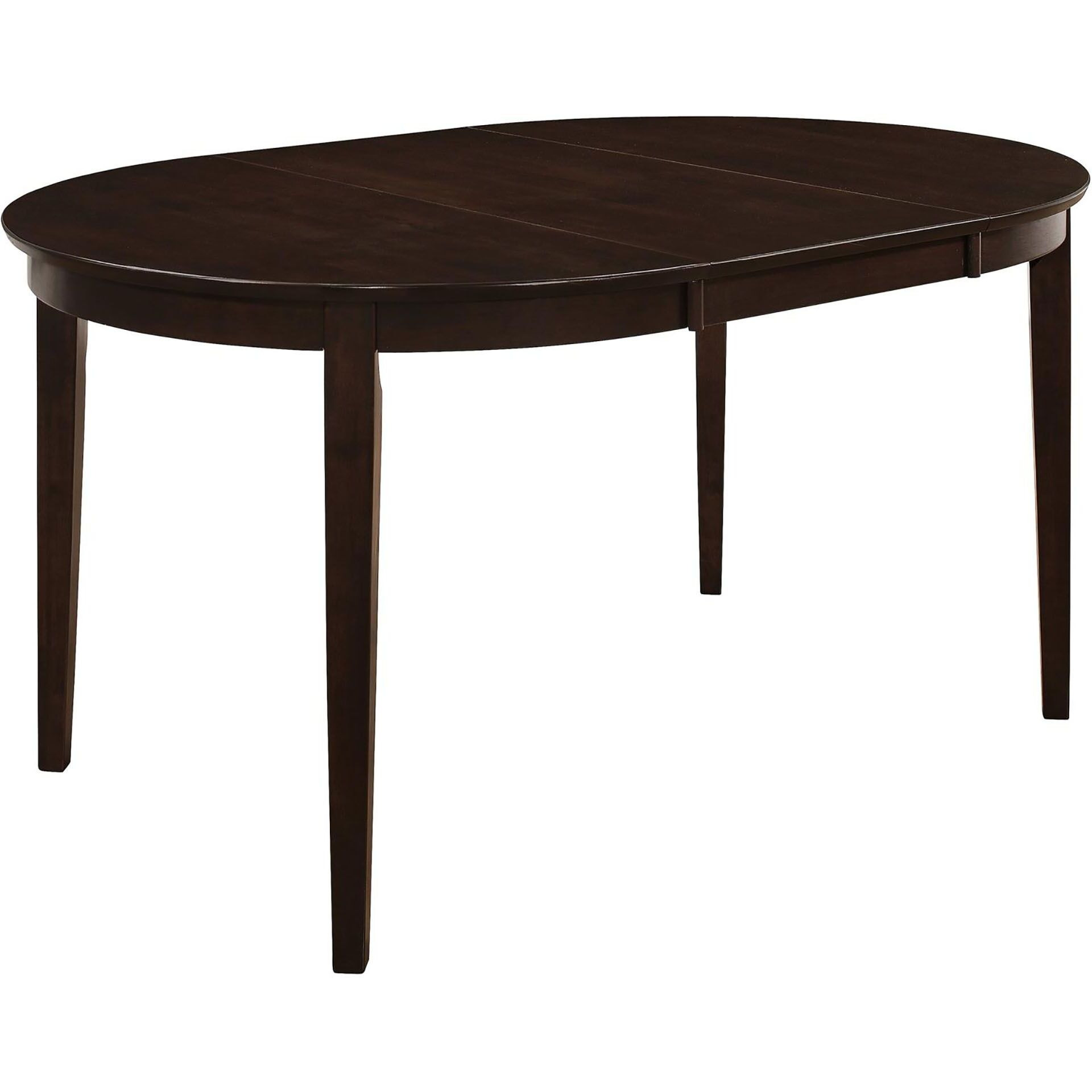 Cappuccino Oval Dining Table With Leaf Extension