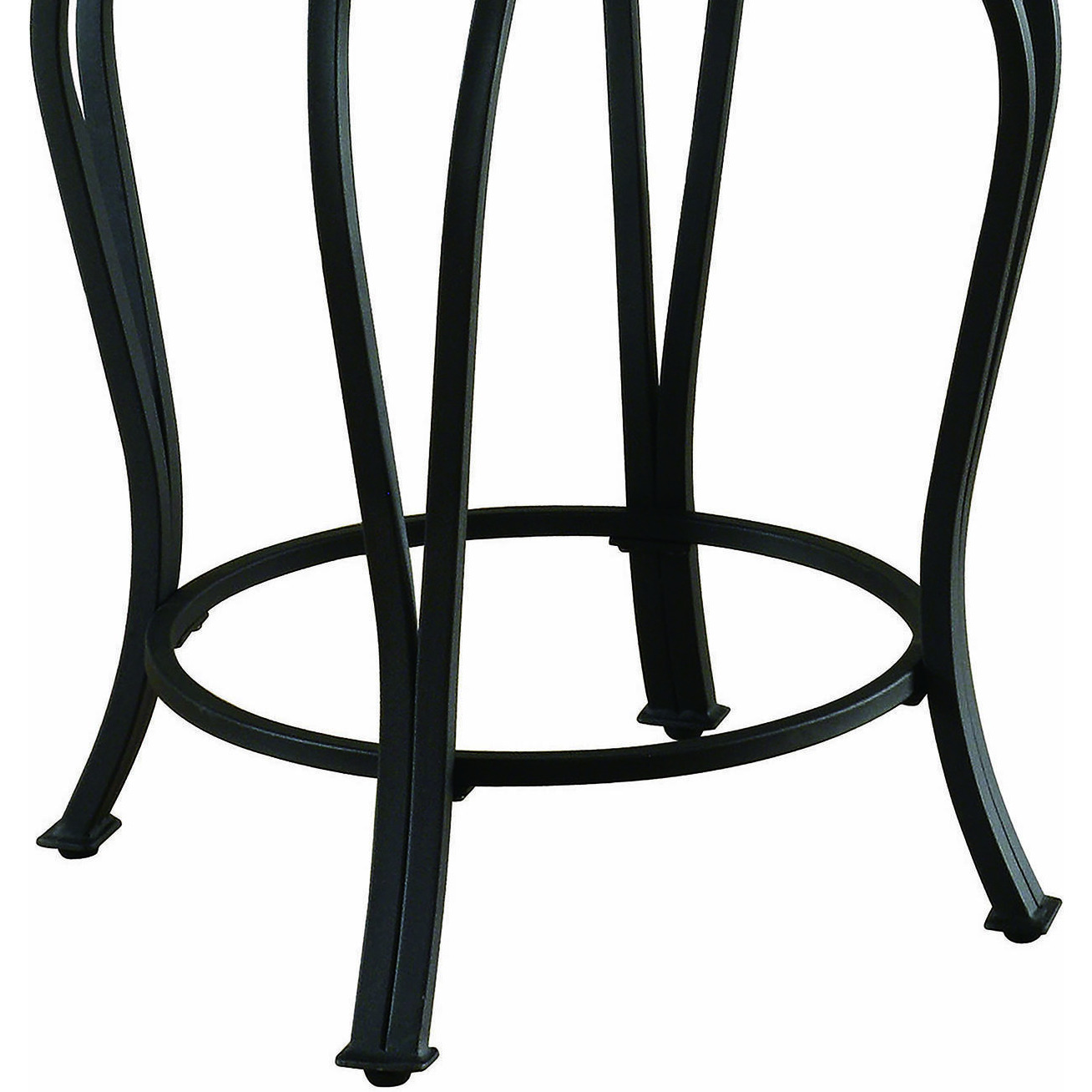 Black Swivel Counter Height Stool With Upholstered Seat
