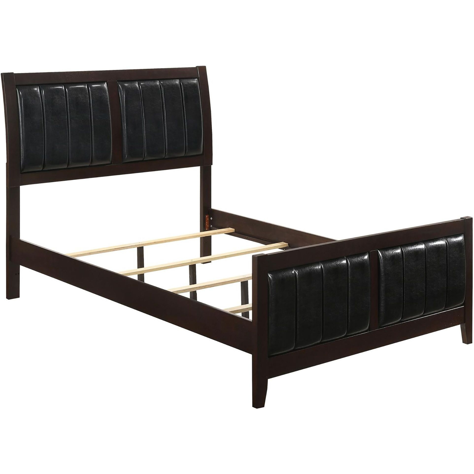 Cappuccino And Black Queen Panel Bed