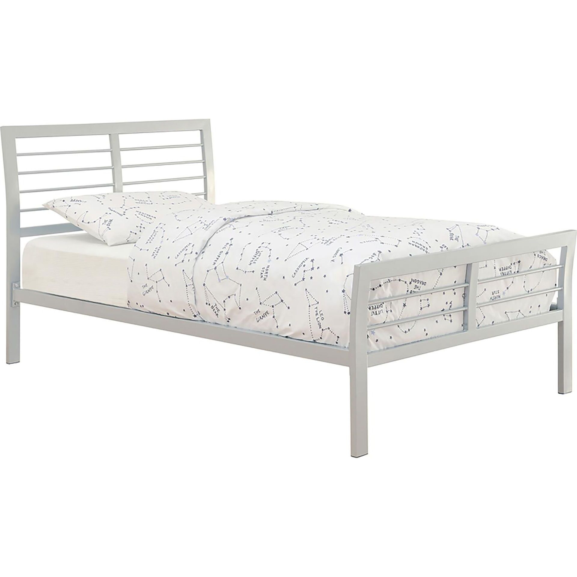 Silver Full Metal Bed