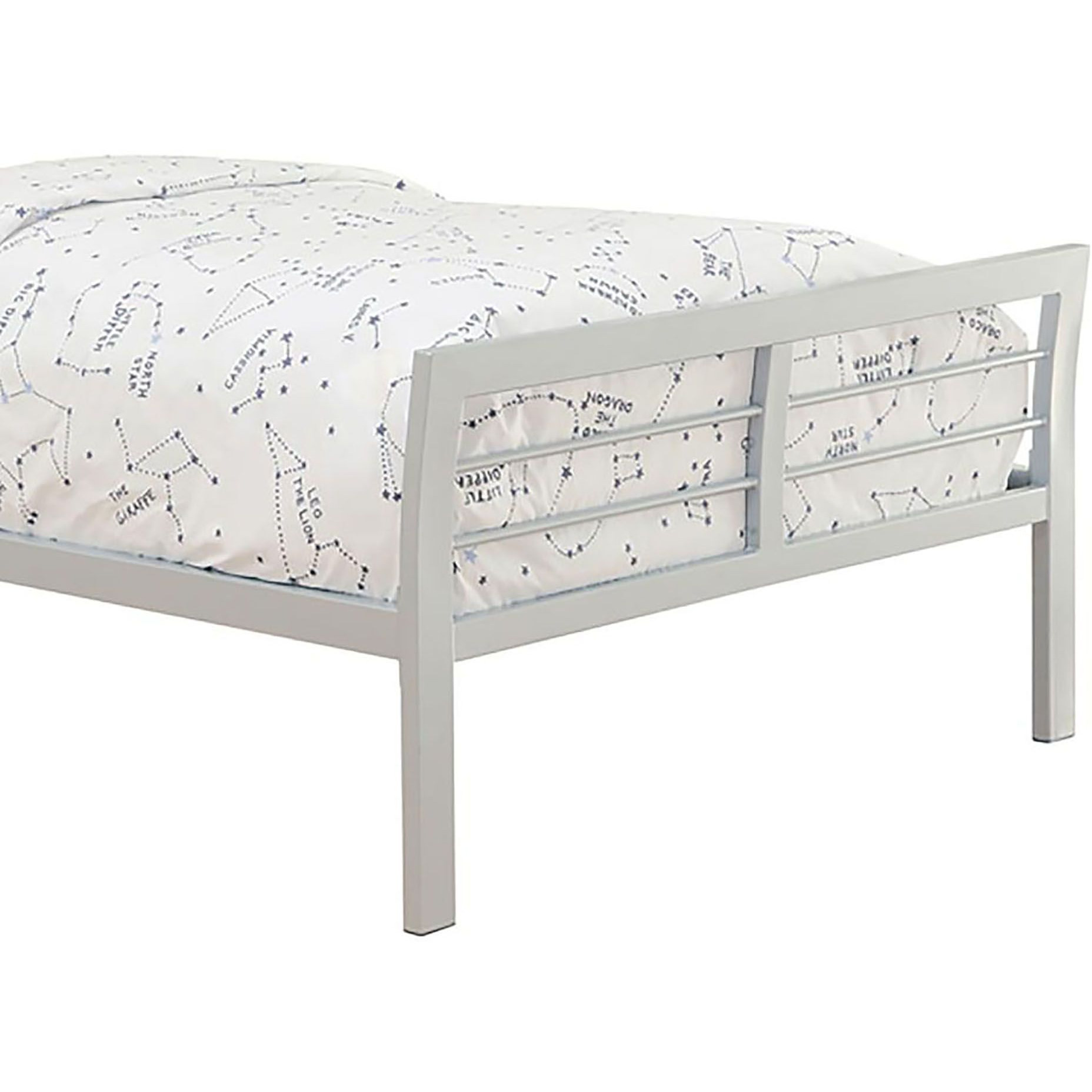 Silver Full Metal Bed