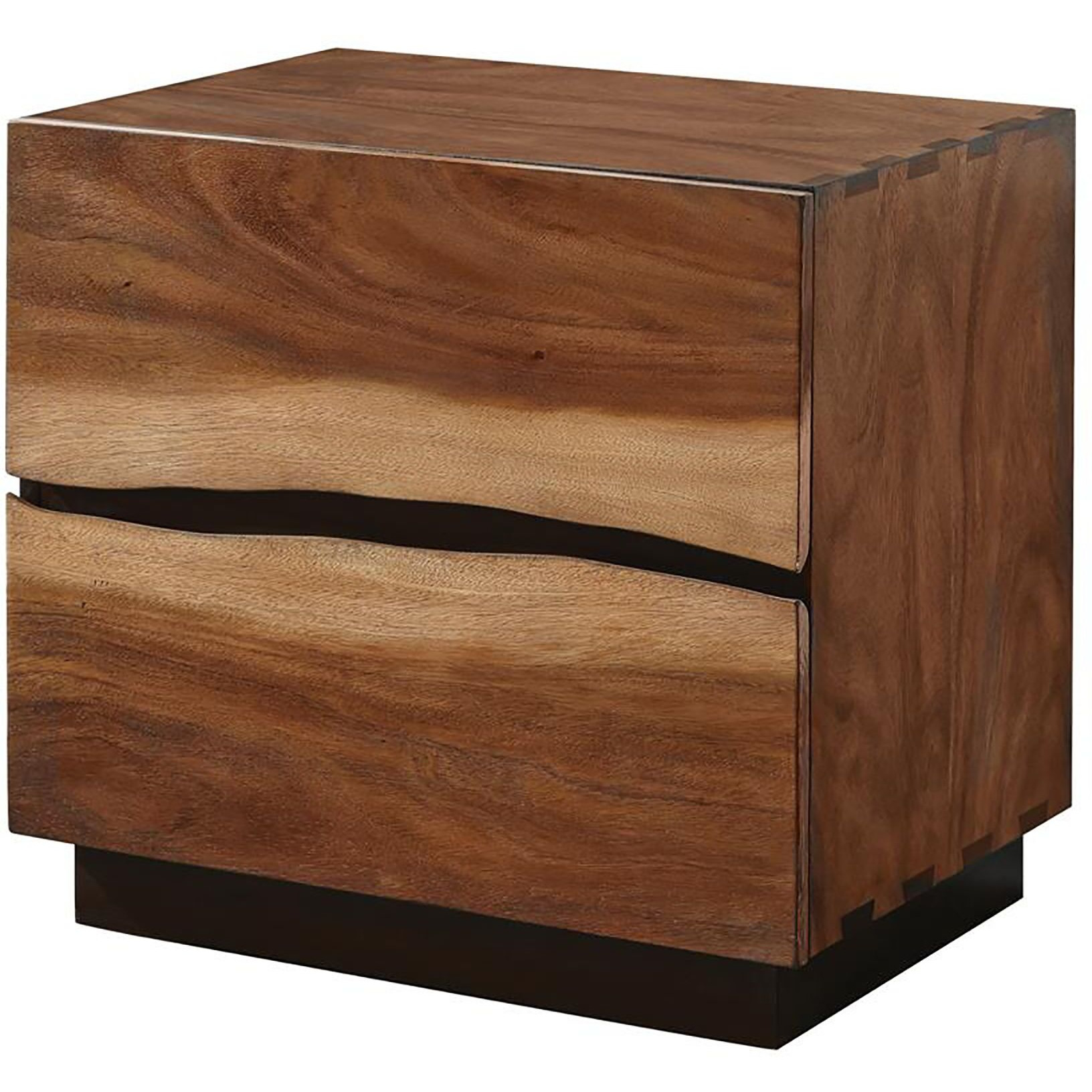 Smokey Walnut And Coffee Bean 2-Drawer Nightstand