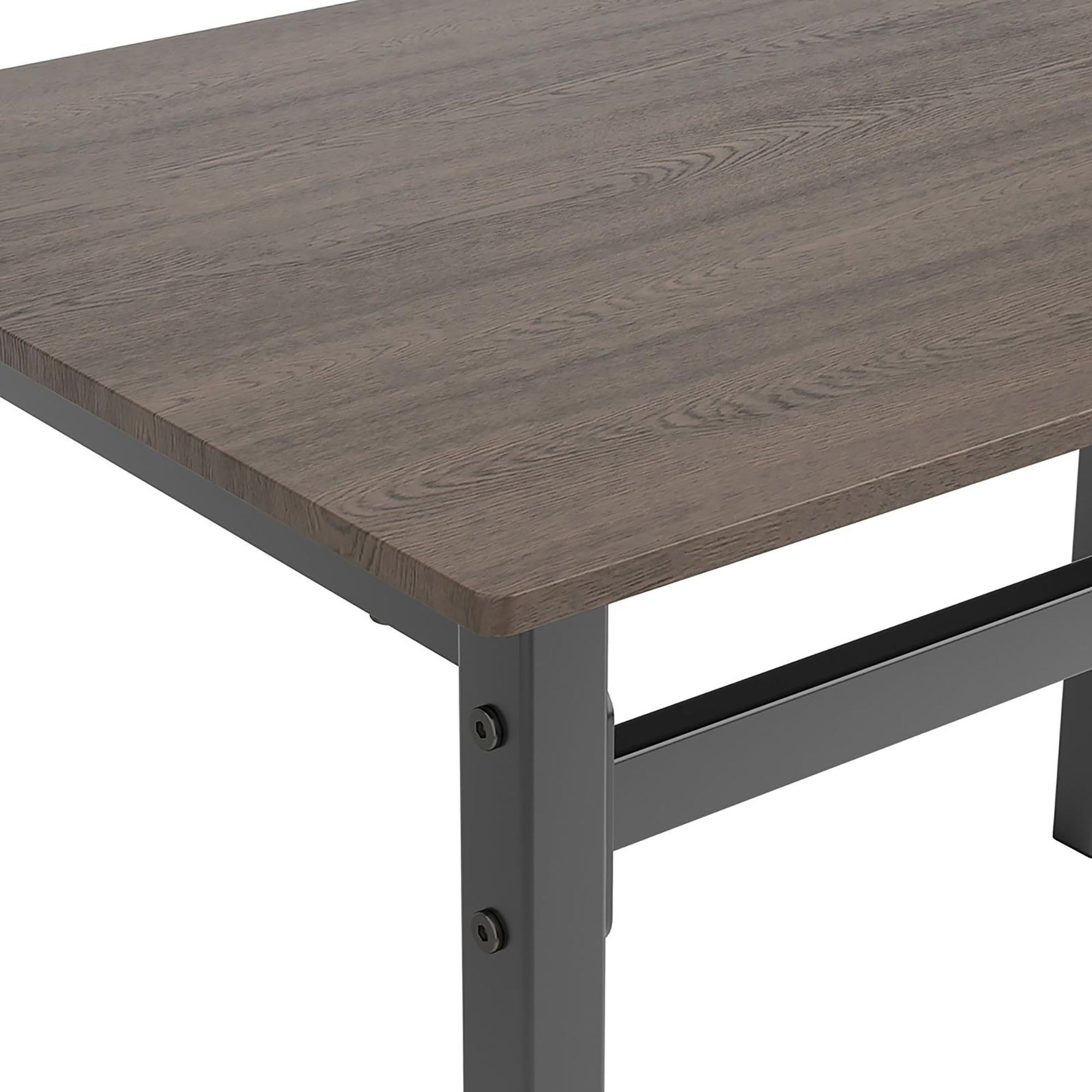 Dark Brown And Matte Black 5-Piece Dining Set