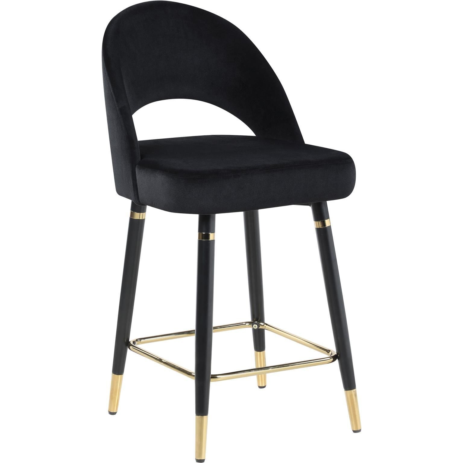 Black Open Back Counter Height Stools (Set Of 2)