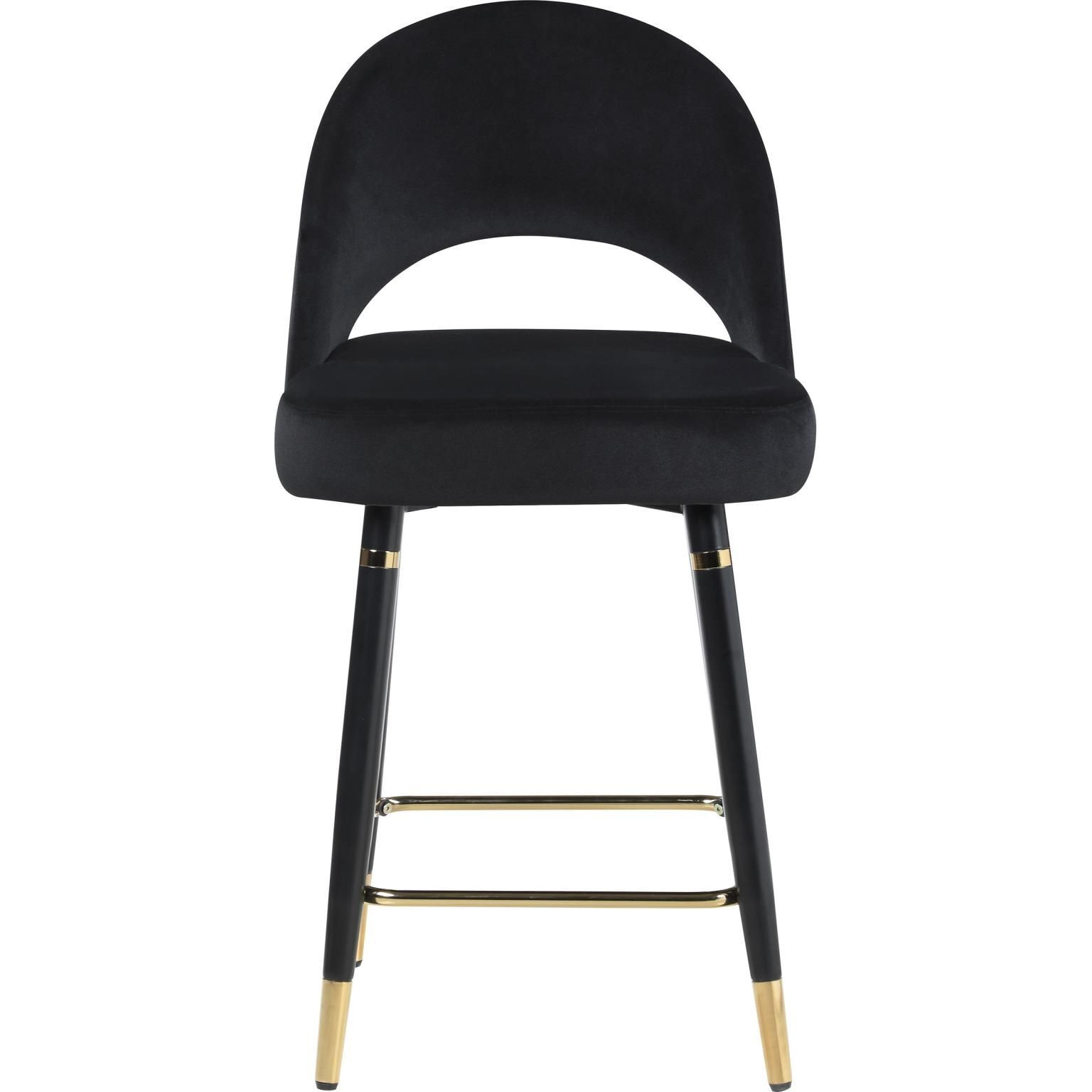 Black Open Back Counter Height Stools (Set Of 2)