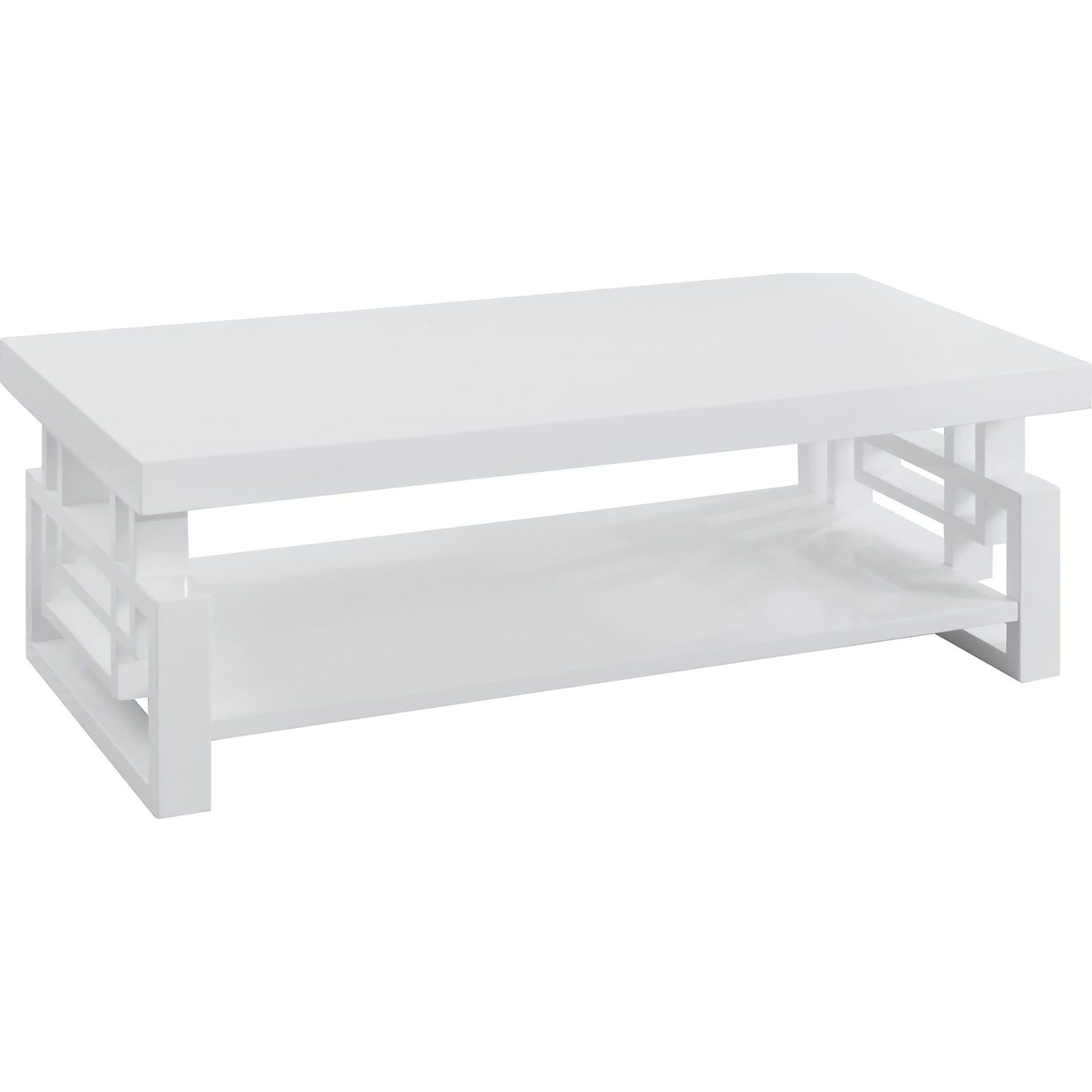 High Glossy White Rectangular Coffee Table