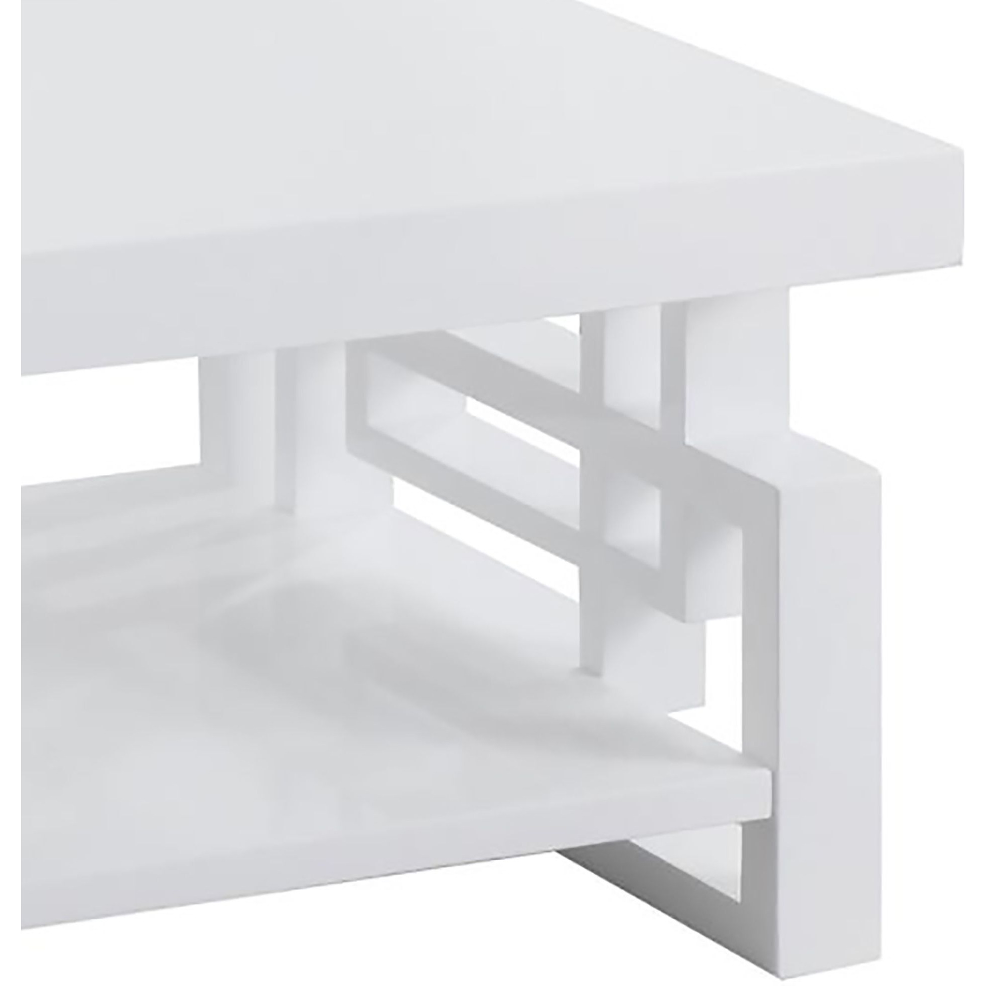 High Glossy White Rectangular Coffee Table