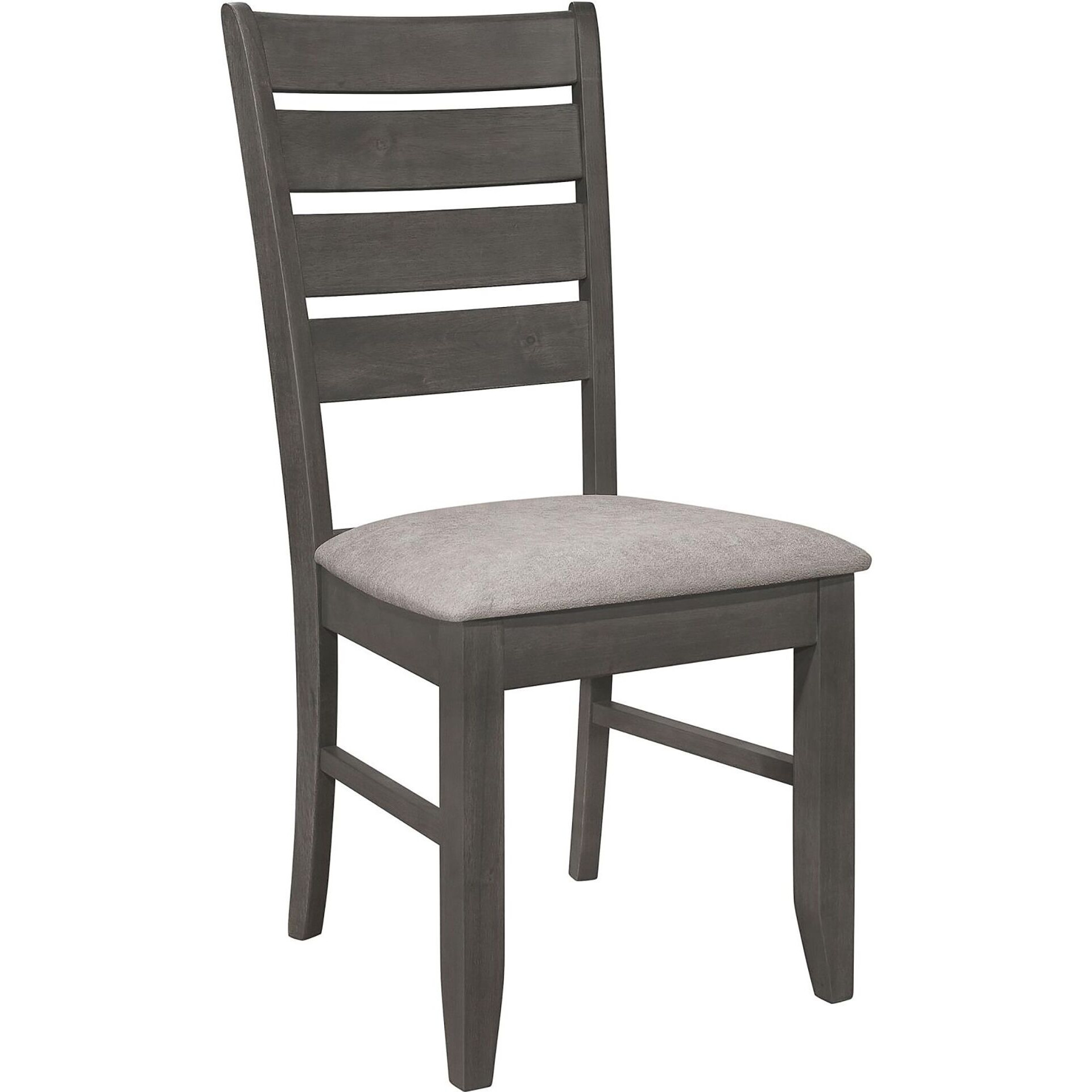 Grey And Dark Grey Padded Seat Side Chairs (Set Of 2)