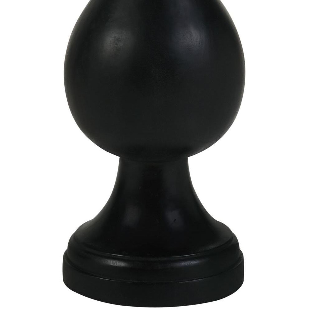 Black Stain Pedestal Accent Table