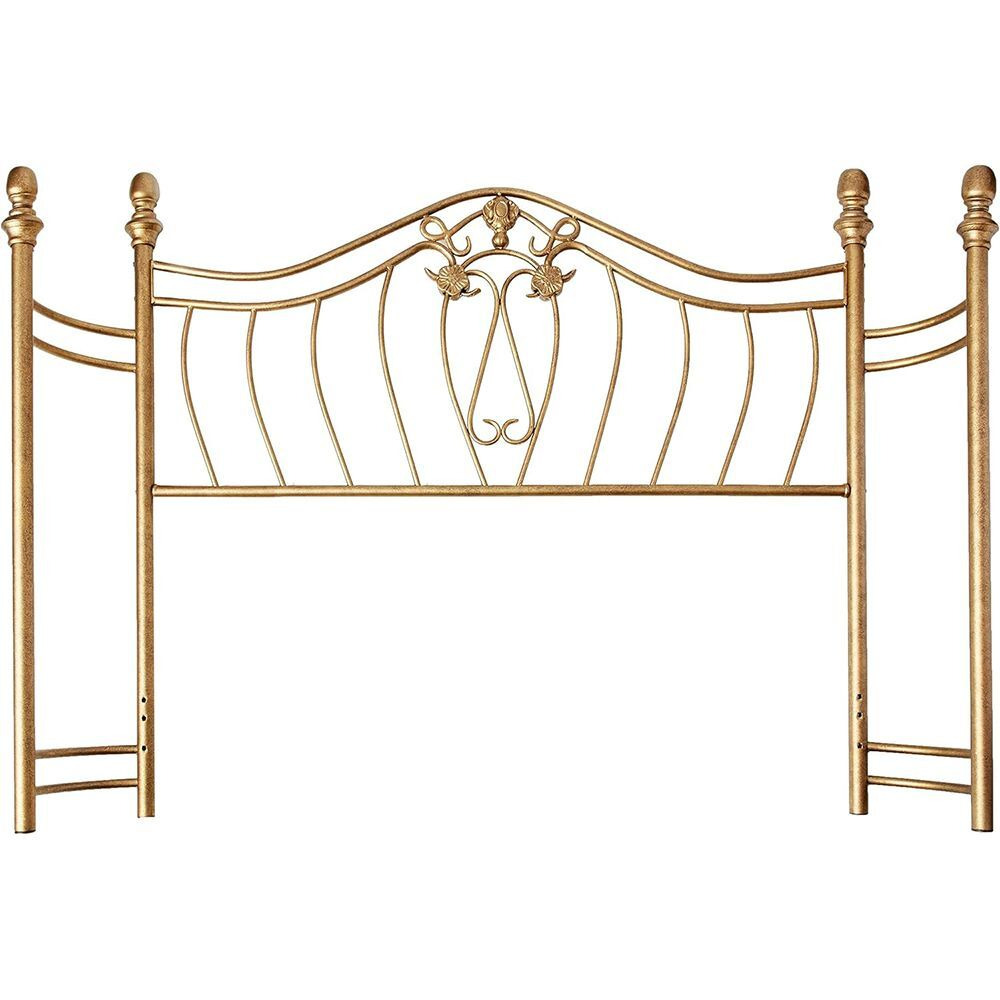 Antique Brushed Gold Metalwork Headboard And Footboard