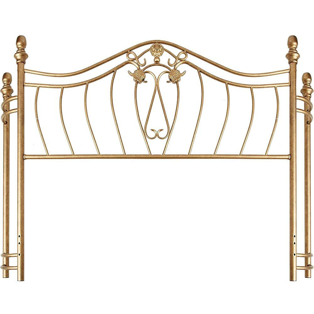Antique Brushed Gold Metalwork Headboard And Footboard