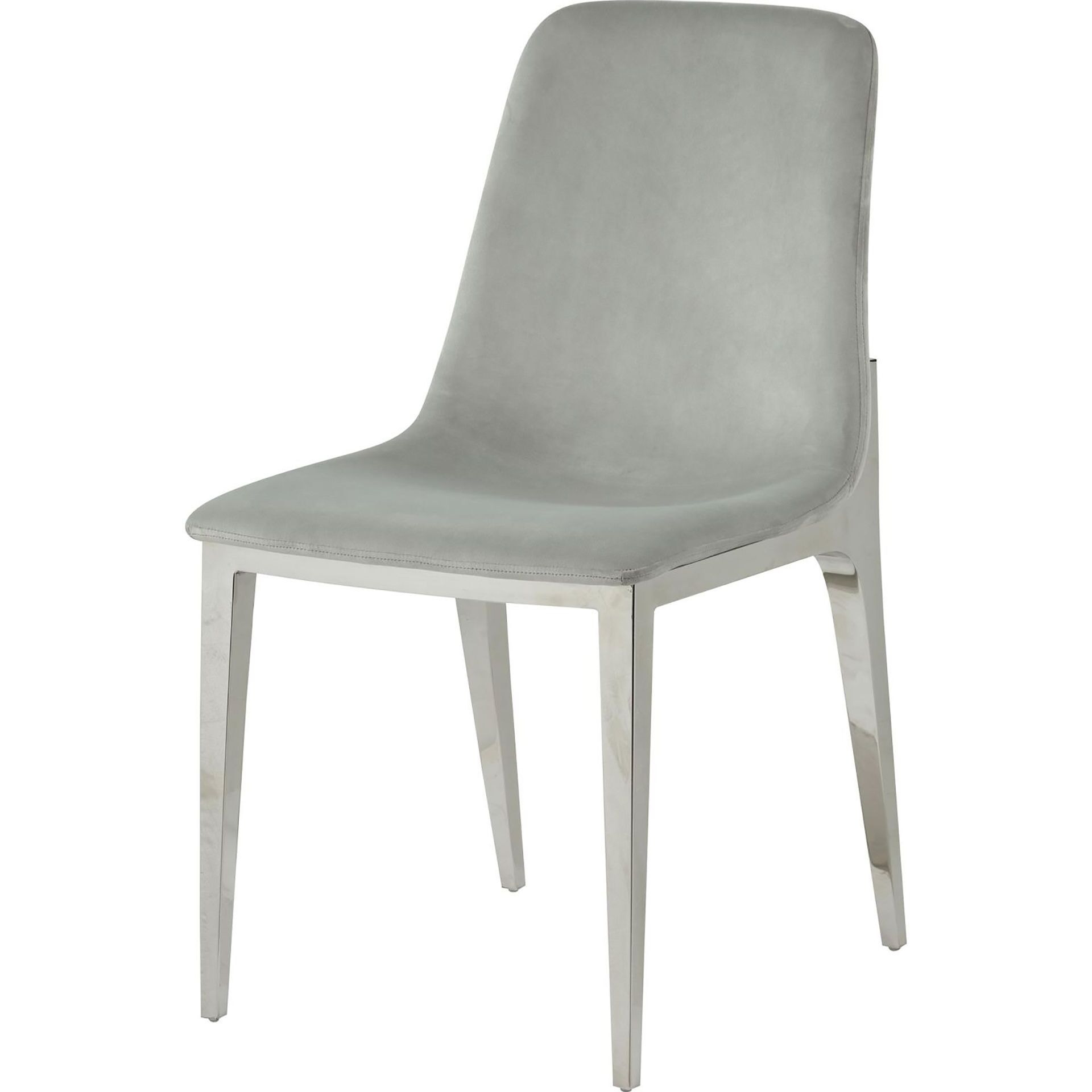 Light Grey And Chrome Side Chairs (Set Of 4)