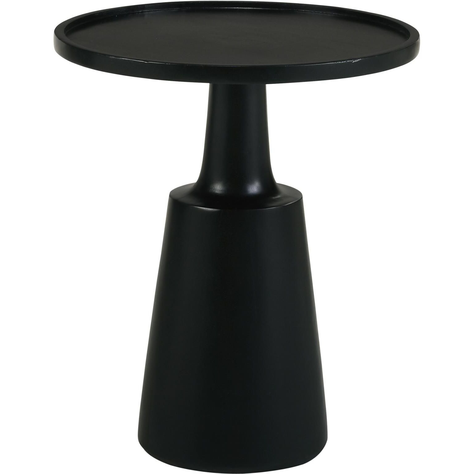 Black Stain Pedestal Accent Table